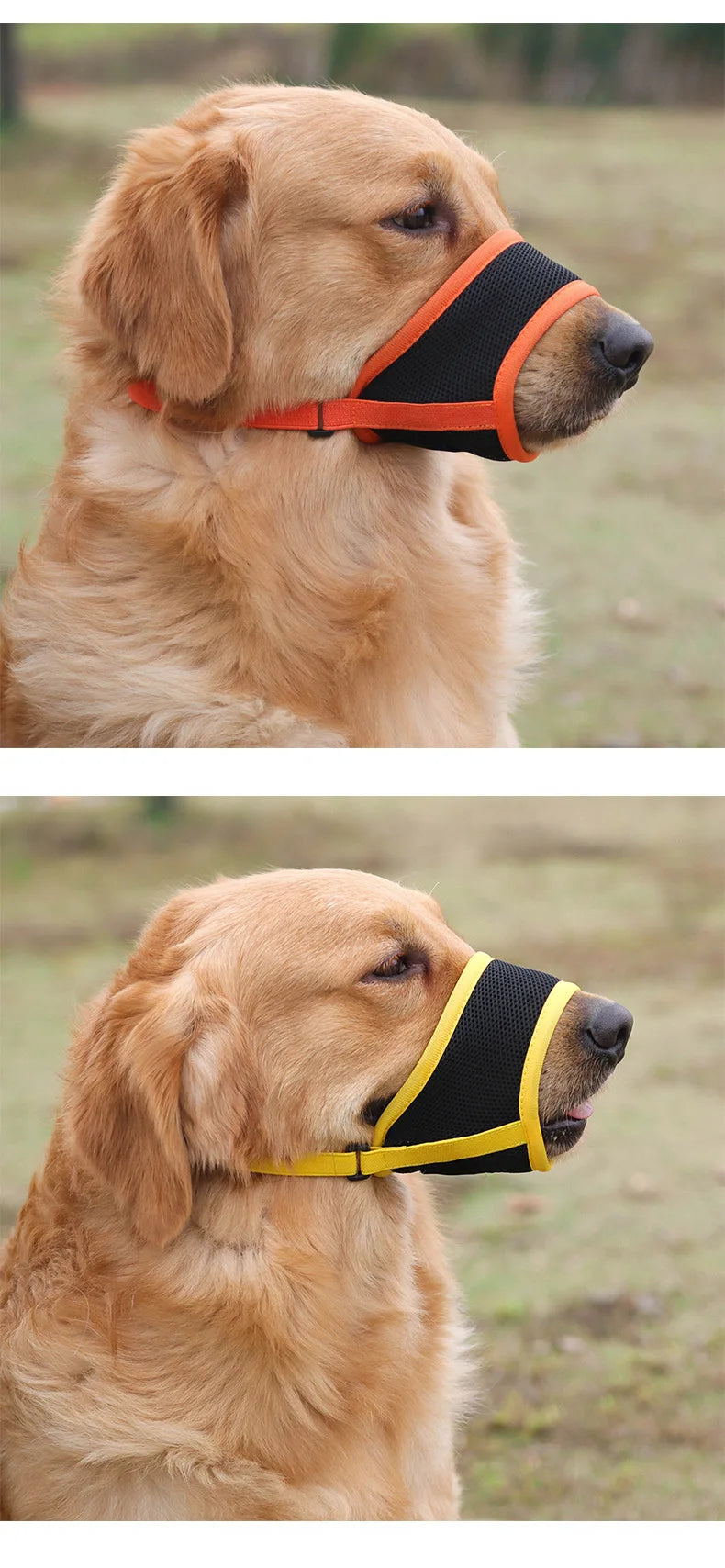 Dog Muzzle Anti Barking Pet Adjustable Anti-Bite Puppy Breathable Soft Dog Mouth Cover Elastic Strap Pet Supplies Basket Muzzle