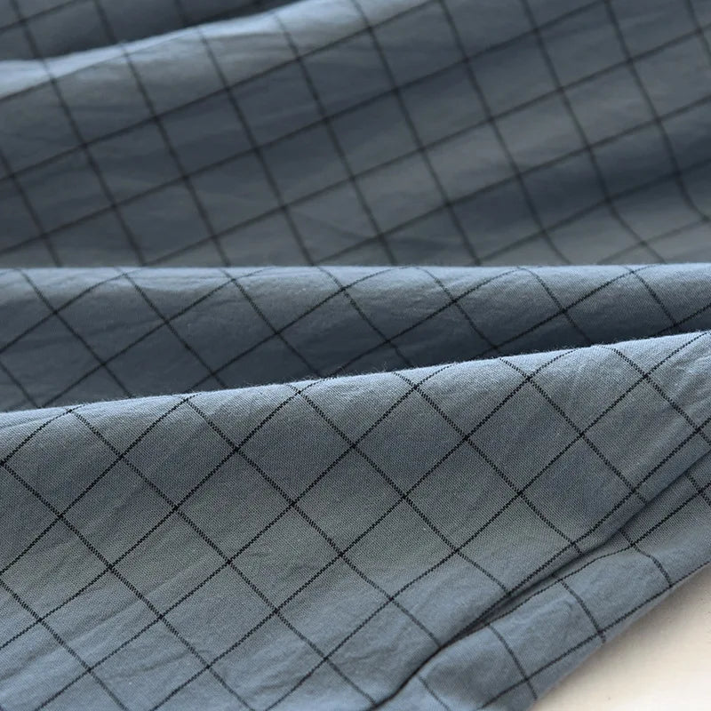 Men Pajama Pants Plaid Design Cotton Pajamas Long Trouser for Spring and Summer Thin Style Loose-Fitting Plus Size Men Pants