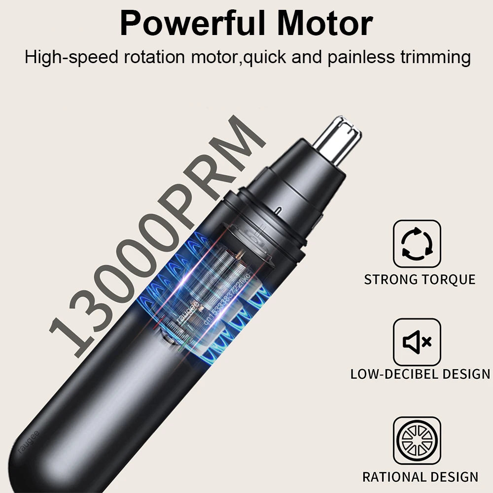 Electric Nose Hair Trimmer Battery Powered Travel Portable Nose Hair Cutter Mini Clipper For Men Eyebrow Ears Nose Hair Trimmer