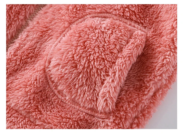 Ircomll Children's vest winter Fall Bape Plush Hooded Bear Outerwear For Girls Boys Children Coat Baby Top Waistcoat Girl Outfit