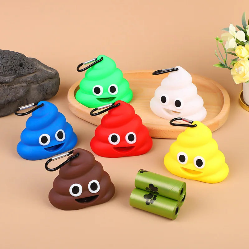 Pet supplies garbage bag dispenser cat and dog go out portable degradable dog toilet bag stool storage box
