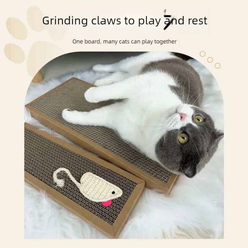 Cat Scratching Board Cardboard Mat Durable Claw Grinder Toys for Cats Kitten Scratcher Furniture Protector Pet Supplies Pad