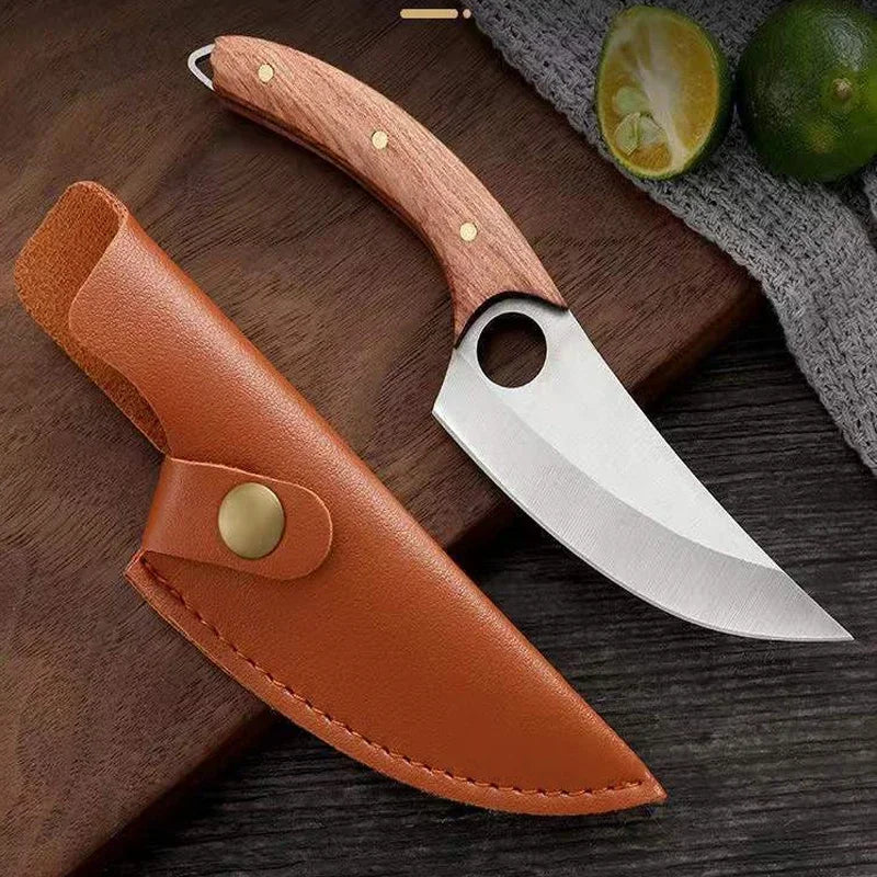 WXCOO Stainless Steel Meat Cleaver Knife Kitchen Sharp Boning Household Fruit Paring BBQ Knife Wooden Handle Kitchen Supplies
