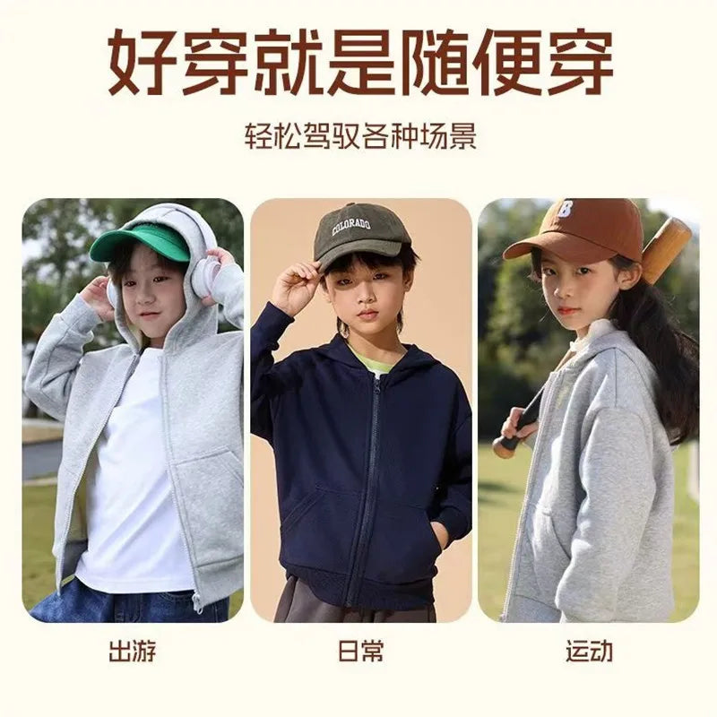 2025 Spring Autumn Baby Girls Cute Flower Heart Hooded Sweatshirt Children Zipper Jacket Coats Kids Zip-up Hoodies AXCH1