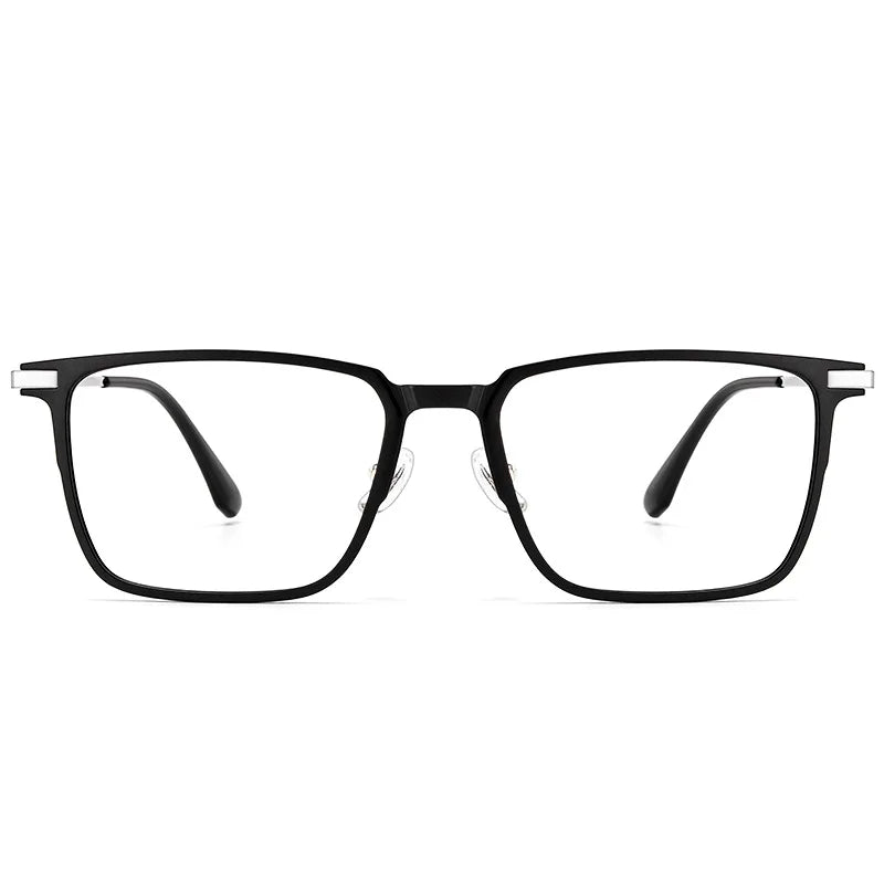FIRADA Fashion Comfortable Eyeglasses Retro Square Titanium Eyewear Plus Size Prescription Glasses Frame For Men Women 93006-C