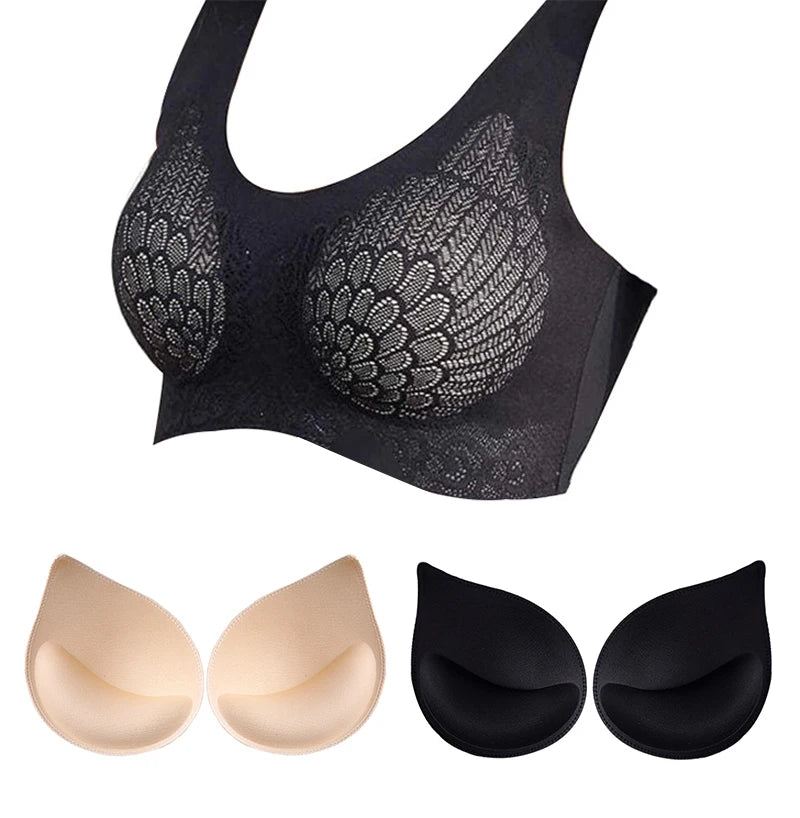 1/2Pair Swimsuit Breast Push Up Bra Padding Chest Enhancers Bra Foam Insert Chest Cup Intimates Accessories Sponge Bra Pads