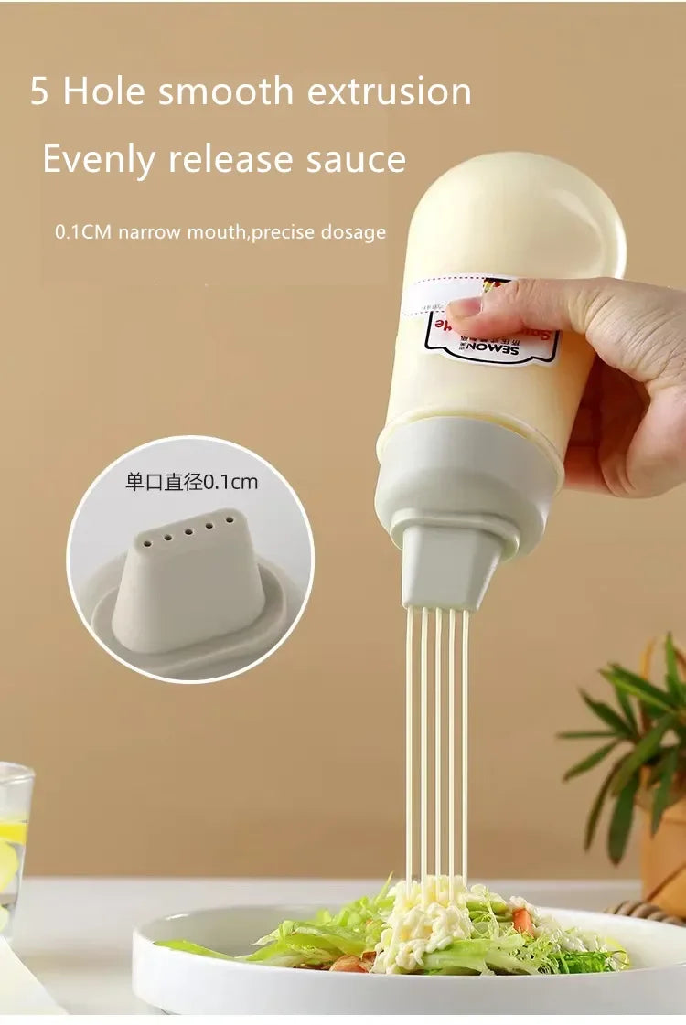 1/2/3pcs Squeeze Sauce Bottle Leak Proof Refillable Condiment Container For Salad Ketchup Honey Jam Squeeze Sauce Bottle Kitchen