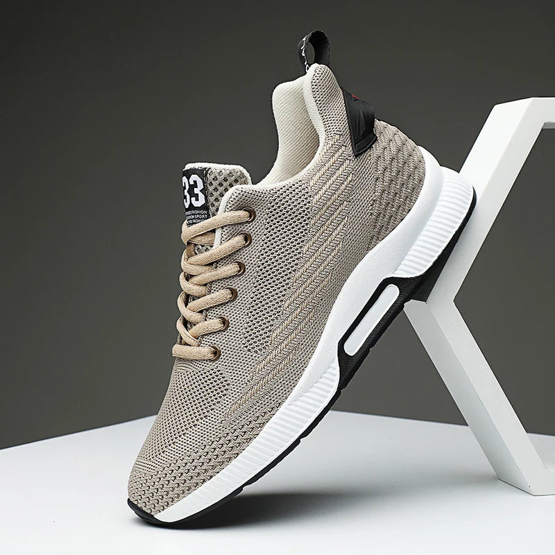 Sneakers Men Height Increase Insoles 6cm Elevator Shoes Chunky Taller Heel Lift Plus Size 37-46