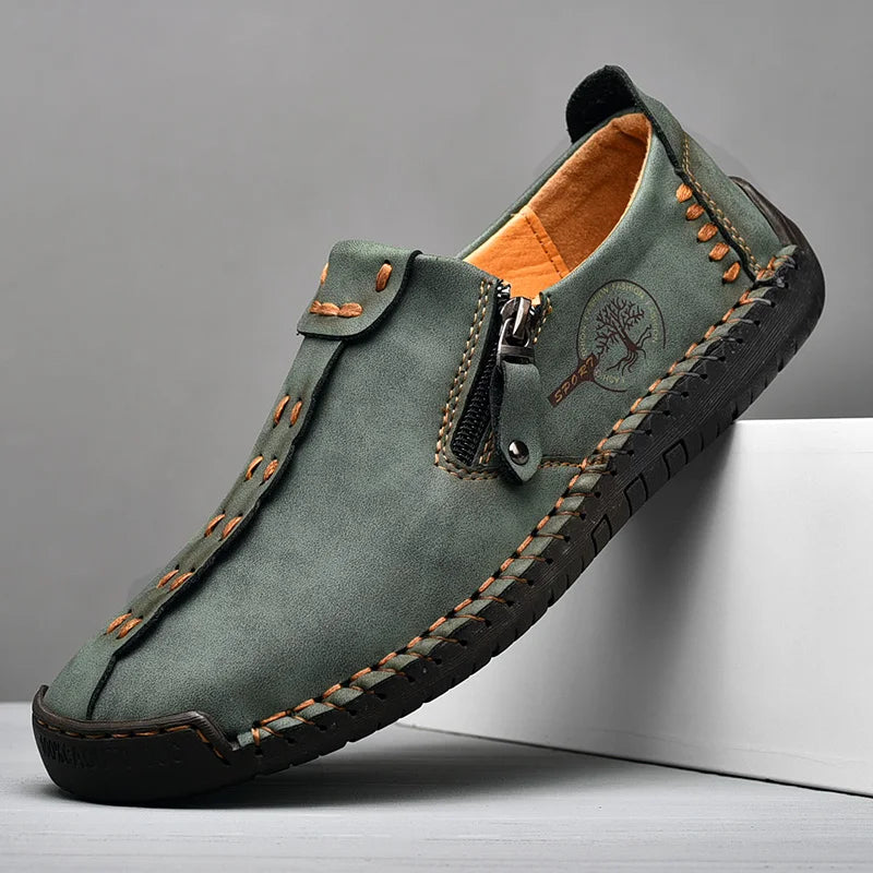 Comfortable Leather Men Shoes Casual Slip On Men Loafers Qlity Split Leather Shoes Men Flats Hot Sale Moccasins Shoes Plus Size