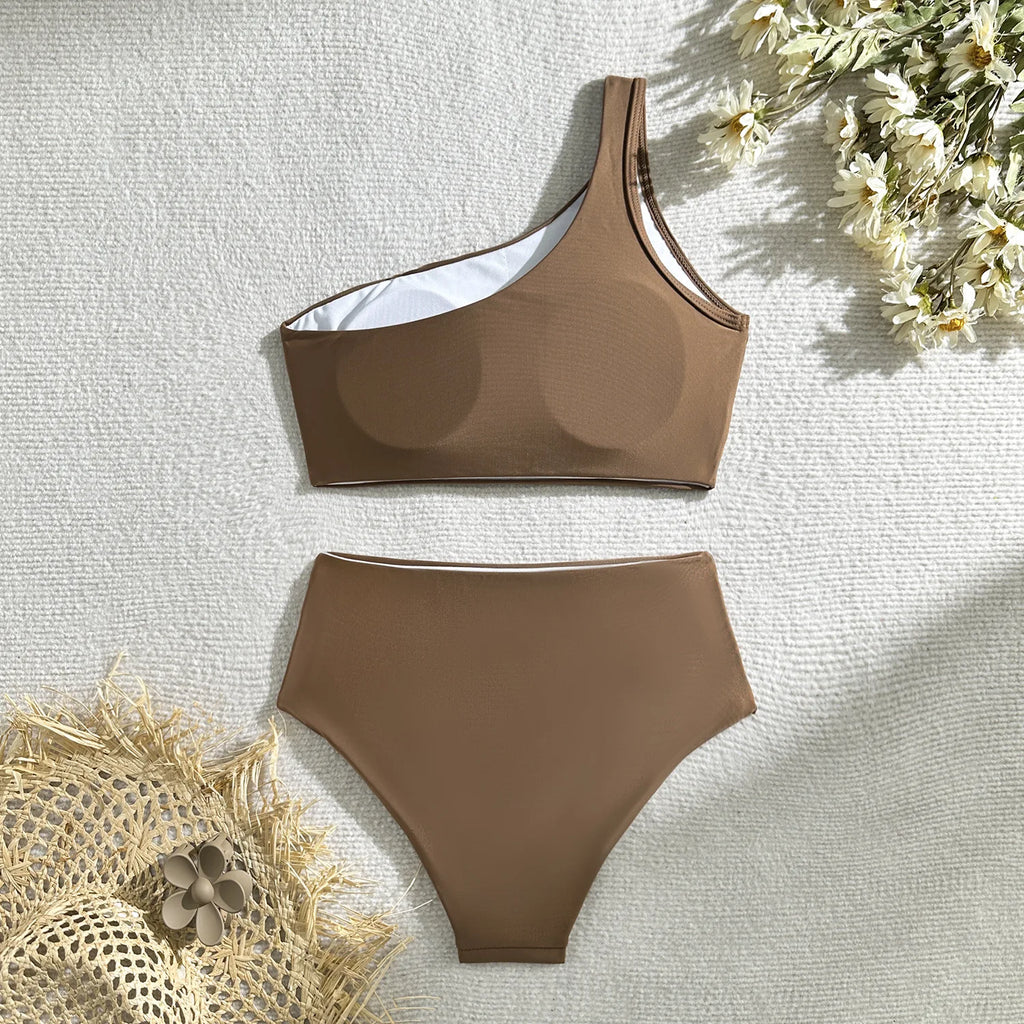 Micro Bikini Set Brazilian Biquini One Shoulder Thong Swimsuit Women High Cut Bathing Suit Swimwear Female Summer Beachwear