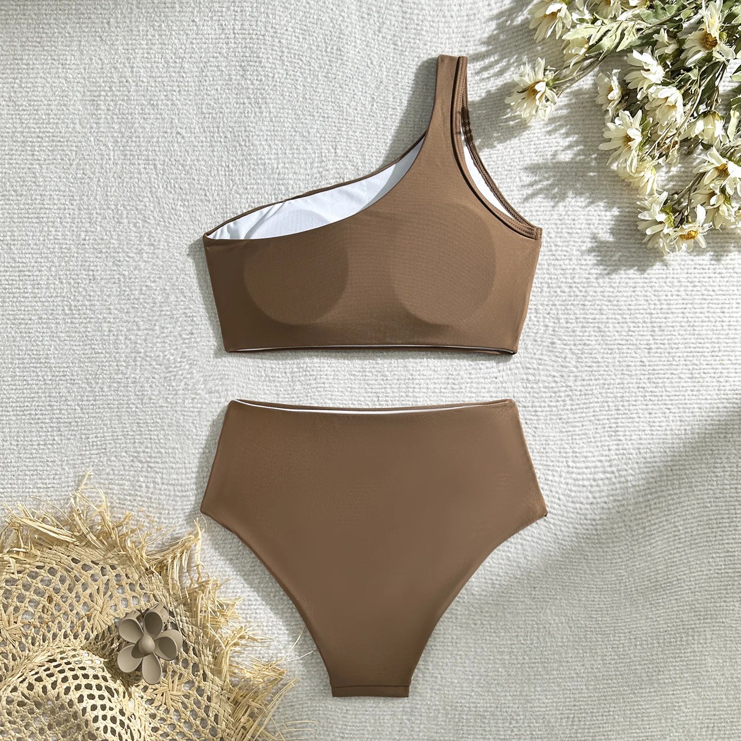 Micro Bikini Set Brazilian Biquini One Shoulder Thong Swimsuit Women High Cut Bathing Suit Swimwear Female Summer Beachwear