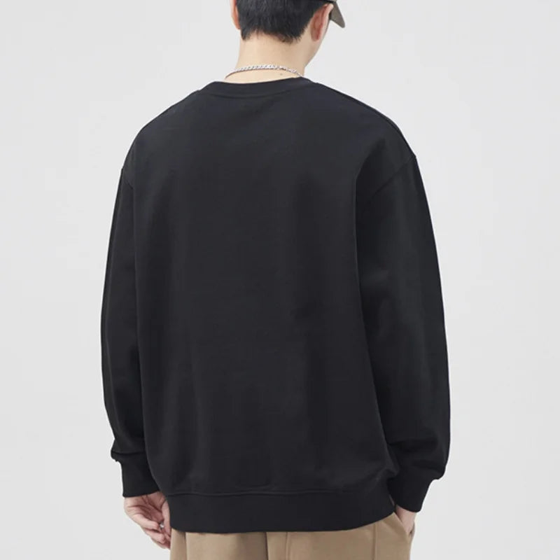 Plus Size Men's Pullovers Full Cotton Sweatshirts 5XL 6XL 7XL Autumn Winter Long Sleeves Printed Tops Male Clothing 110kg-180kg