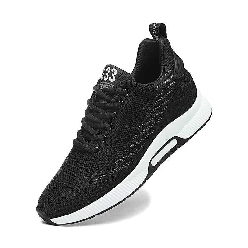 Sneakers Men Height Increase Insoles 6cm Elevator Shoes Chunky Taller Heel Lift Plus Size 37-46
