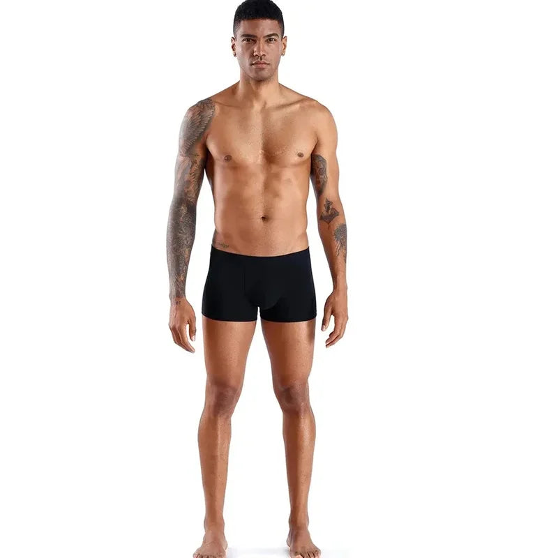 10PCS Men's Underwear Black Color Men Underpant High Stretch Boxer Shorts Sexy Men Panties Plus Size L-4XL Breathable Men Boxer