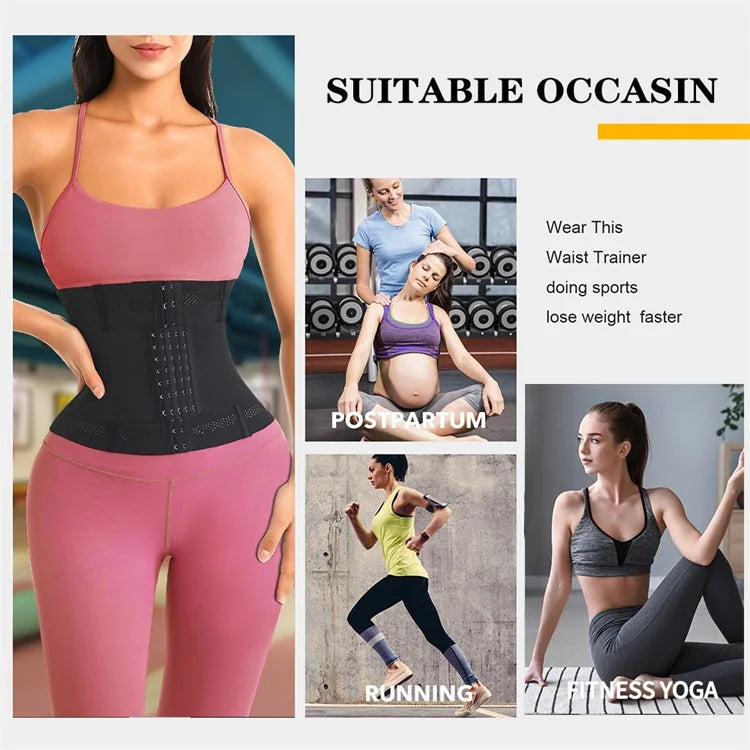 MiiOW Waist Trainer Corset Women Binders Shapers Tummy Wrap Body Shapewear Slimming Belt Flat Belly Workout Postpartum Girdle