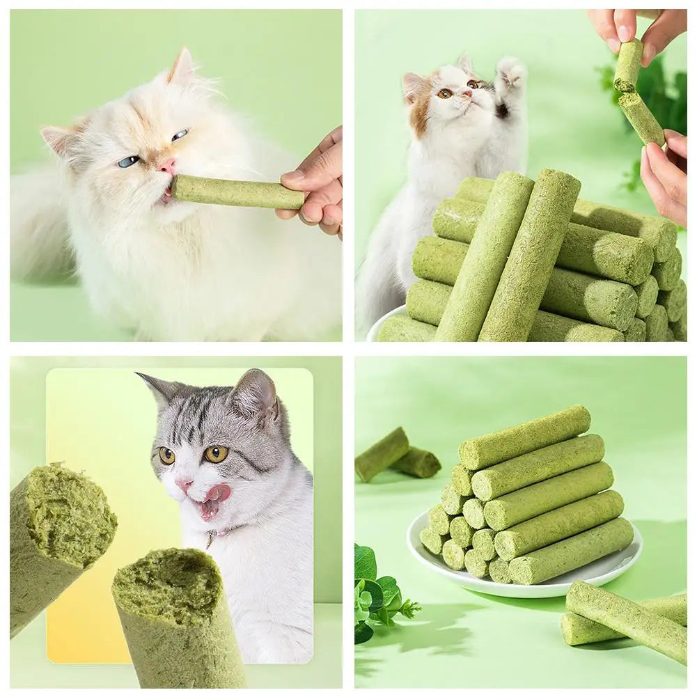 Cat Grass Scented Stick Pet Snacks Mild Cat Tooth Cleaning Cat Grass Stick Pet Supplies Catgrass Tablets Grinding Teeth