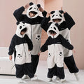 Winter Family Parent-Child Outfit Pijamas Onesie Sleepwear Thicken Pajamas Hoodies Jumpsuits Cartoon Tiger Kawaii Soft Warm
