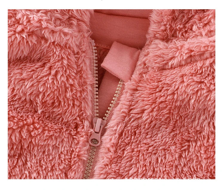 Ircomll Children's vest winter Fall Bape Plush Hooded Bear Outerwear For Girls Boys Children Coat Baby Top Waistcoat Girl Outfit