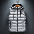 New Hooded Casual Vest Jacket for Men Autumn Winter Warm Sleeveless Jacket Fashion Comfortabel Zipper Waistcoat Plus Size M-6XL