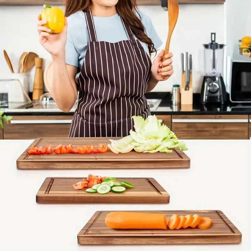 Beech Walnut Wooden Cutting Board Kitchen Chopping Block Cheese Meat Butcher Block - Durable Wood Cutting Board for Kitchen To