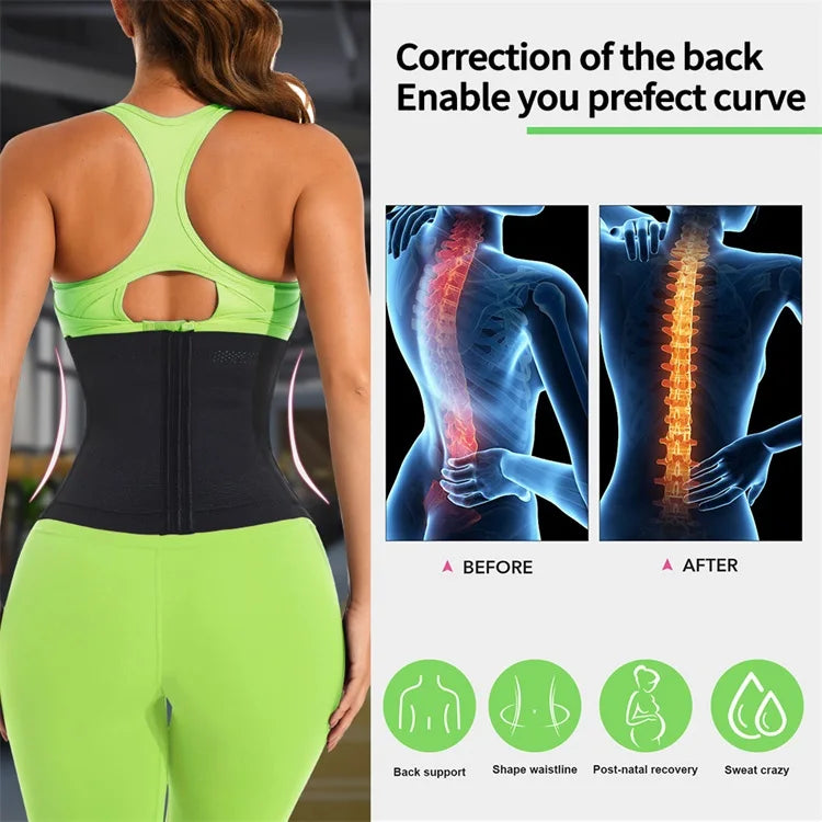 MiiOW Waist Trainer Corset Women Binders Shapers Tummy Wrap Body Shapewear Slimming Belt Flat Belly Workout Postpartum Girdle