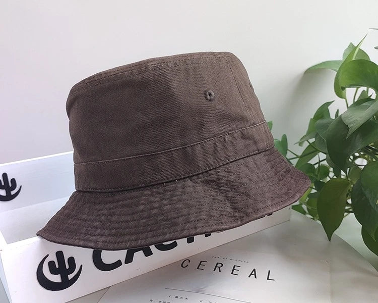 Big Head Plus Size Bucket Hat for Men  Pure Cotton Panama Fisherman Hat Korean Man Women 59cm 60cm 62cm 63cm Sun Hat
