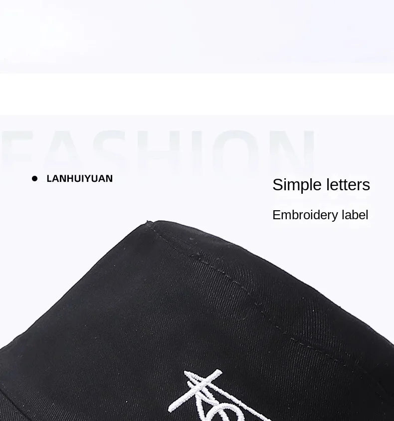 Big Head Letter Bucket Hat for Men Women XL Large Hip Hop Cap Fisherman Hat Summer Sun Hat Plus Size Panama