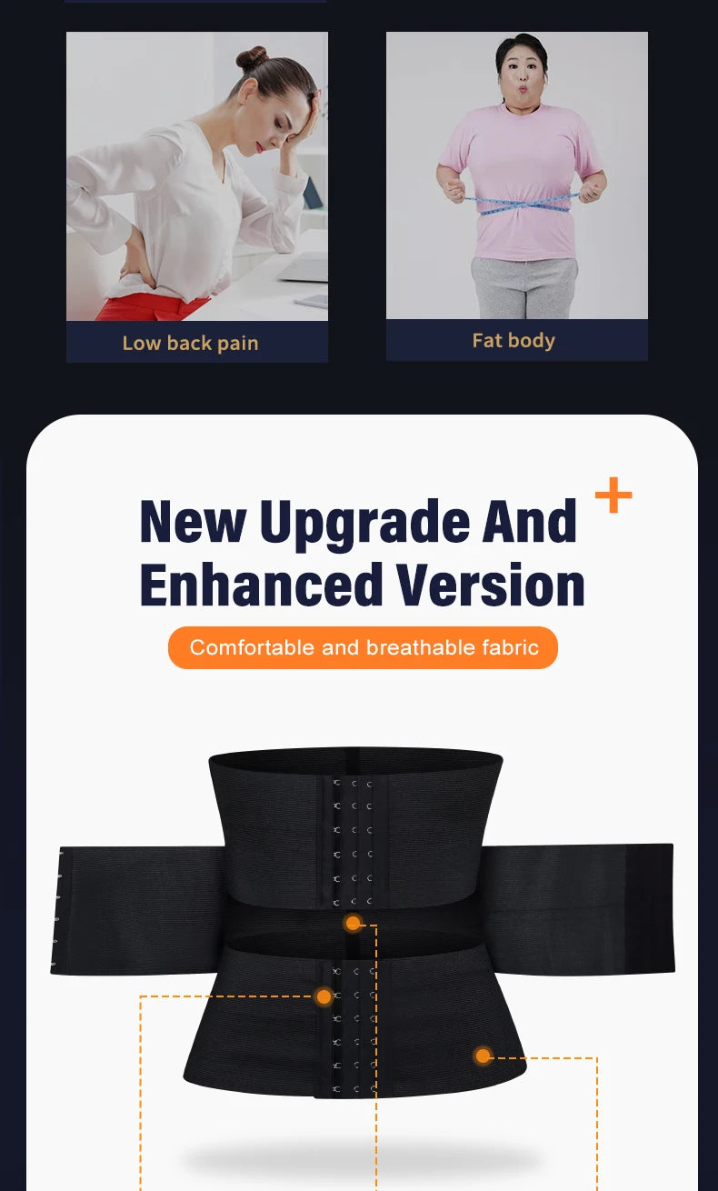 MiiOW Waist Trainer Corset Women Binders Shapers Tummy Wrap Body Shapewear Slimming Belt Flat Belly Workout Postpartum Girdle