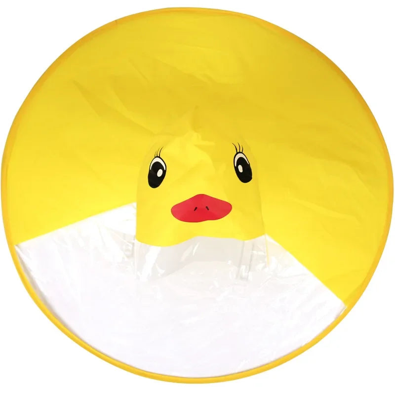 Children Portable Rain Umbrella Hat Foldable Outdoor Fishing Sunshade Waterproof Camping Headwear Kids Rain Hat Umbrella 65-70cm