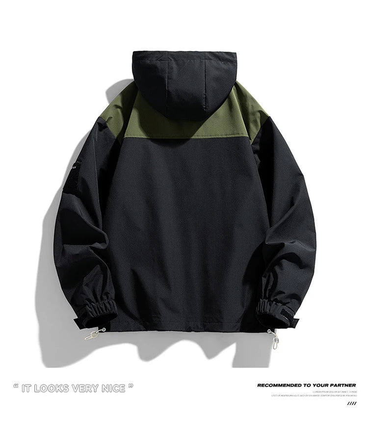 2024 Men's Waterproof Jacket Fashion Casual Hoodies Coat Streetwear Autumn Anti-wind Jacket Outdoor Travel Climbing Outerwear