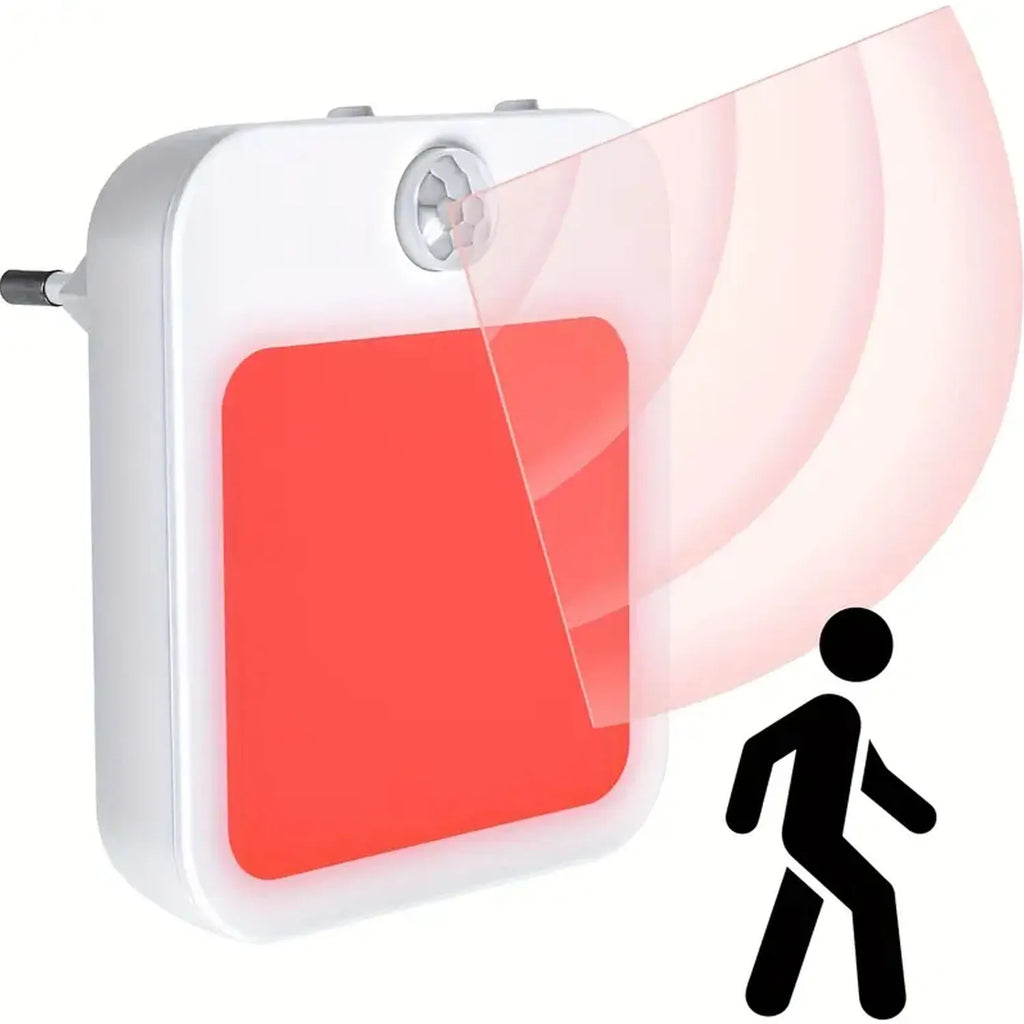 1PC Red Light Night Light With A Plug, Intelligent Night Light, Automatic On/Off, Suitable For Bedroom, Bathroom, Kitchen