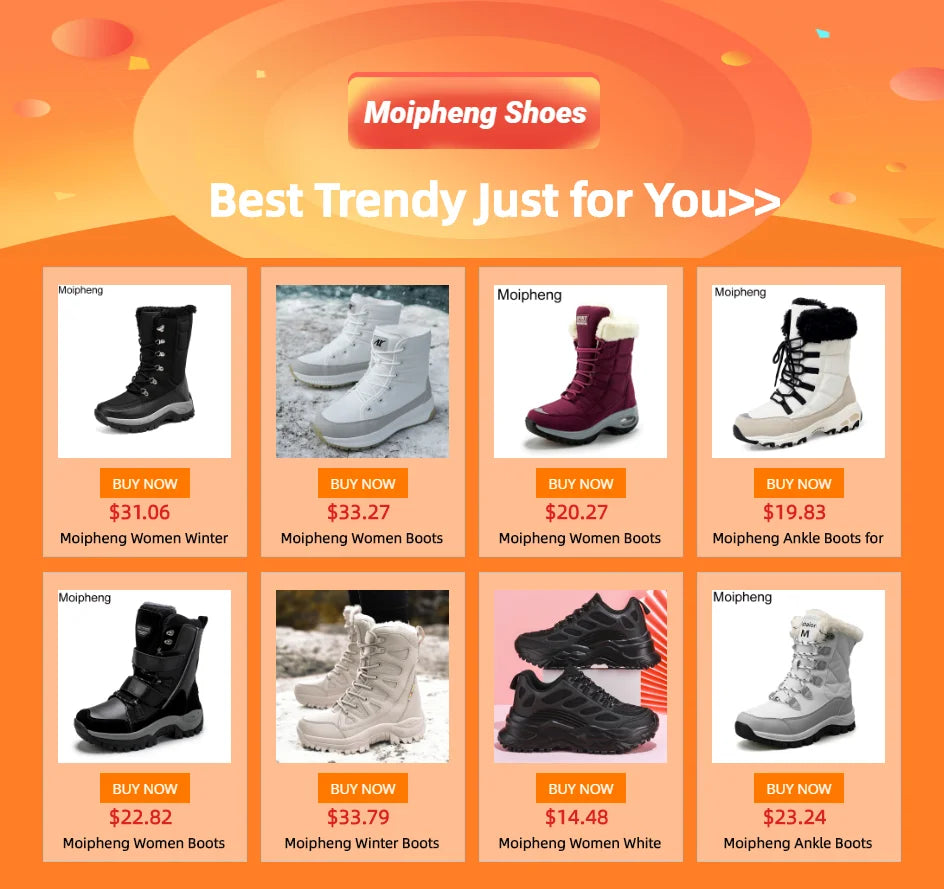 Moipheng Winter Boots Women Super Warm Plus Size 36-46 Mid-Calf Motorcycle Boots Warm Plush Platform Shoes Zapatos Para Mujer