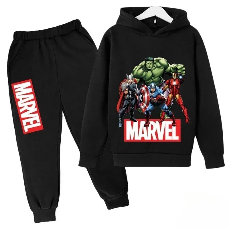 Hulk Hoodies Kids Tracksuits Boy Girl Spring Autumn Winter Sweatshirt Clothes Set Marvel- Super Heros Hooded Pants Suit Children