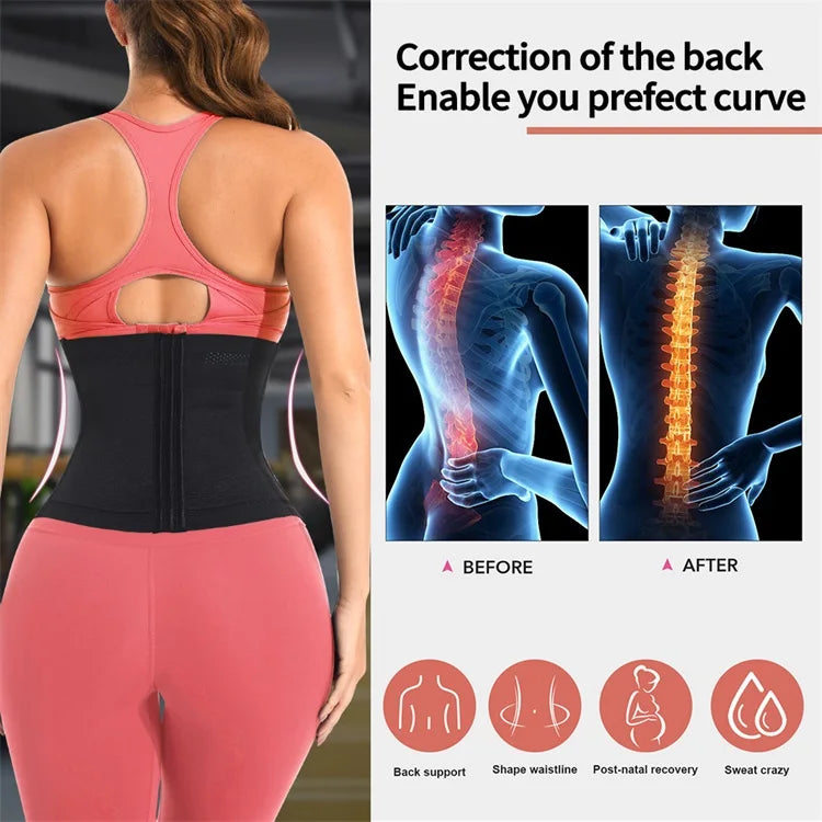 MiiOW Waist Trainer Corset Women Binders Shapers Tummy Wrap Body Shapewear Slimming Belt Flat Belly Workout Postpartum Girdle