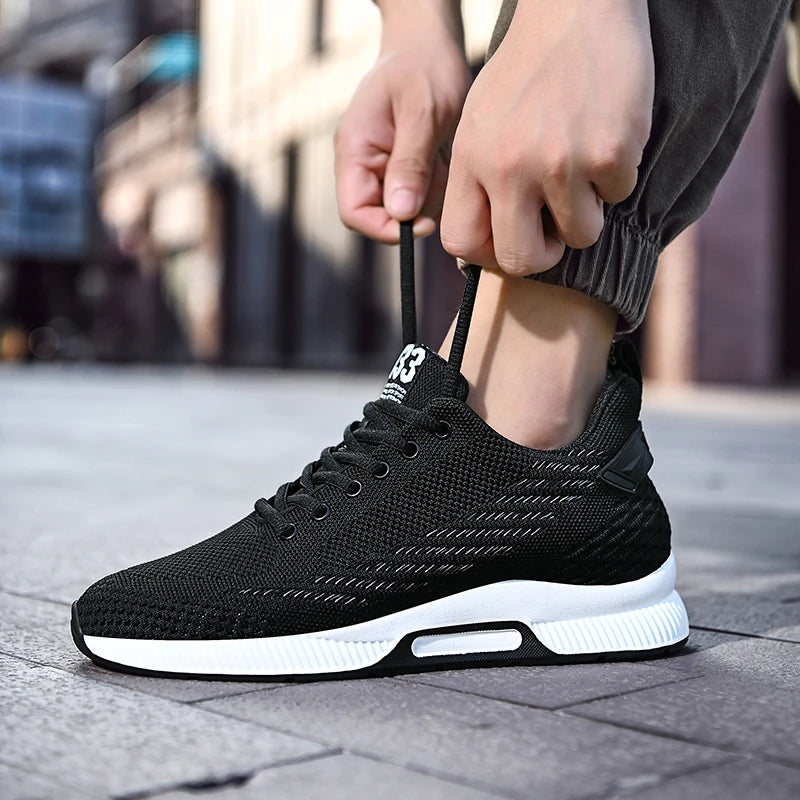 Sneakers Men Height Increase Insoles 6cm Elevator Shoes Chunky Taller Heel Lift Plus Size 37-46