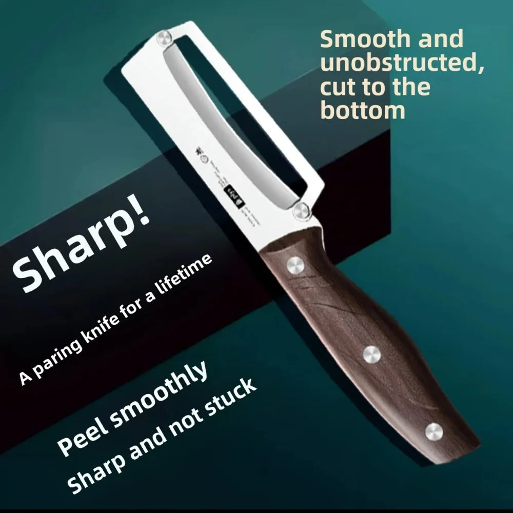 Stainless Steel Peeler Wooden Handle For Peeling Slicing Fruits Vegetables Durable Smooth Operation Peeler Kitchen Accessories
