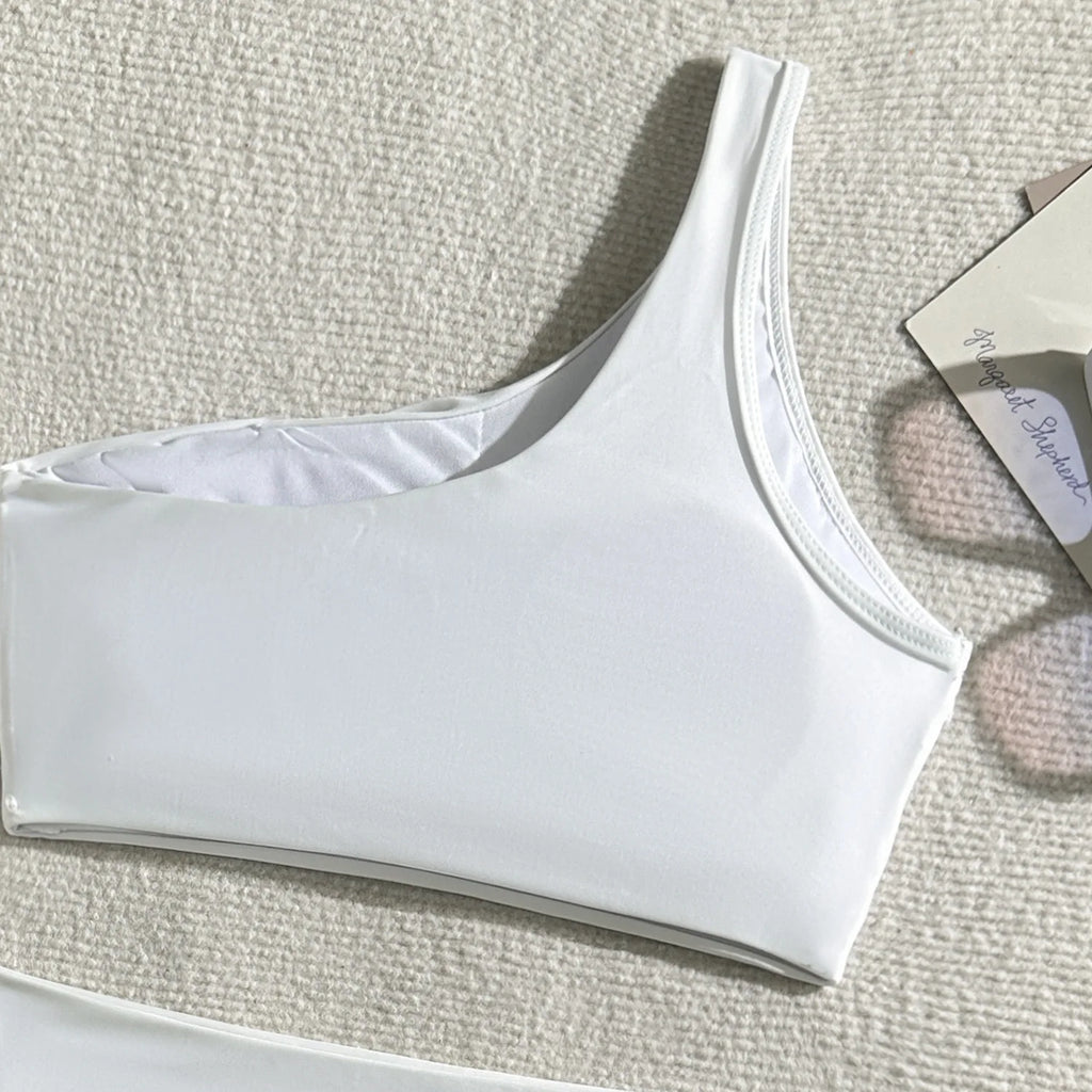 Micro Bikini Set Brazilian Biquini One Shoulder Thong Swimsuit Women High Cut Bathing Suit Swimwear Female Summer Beachwear