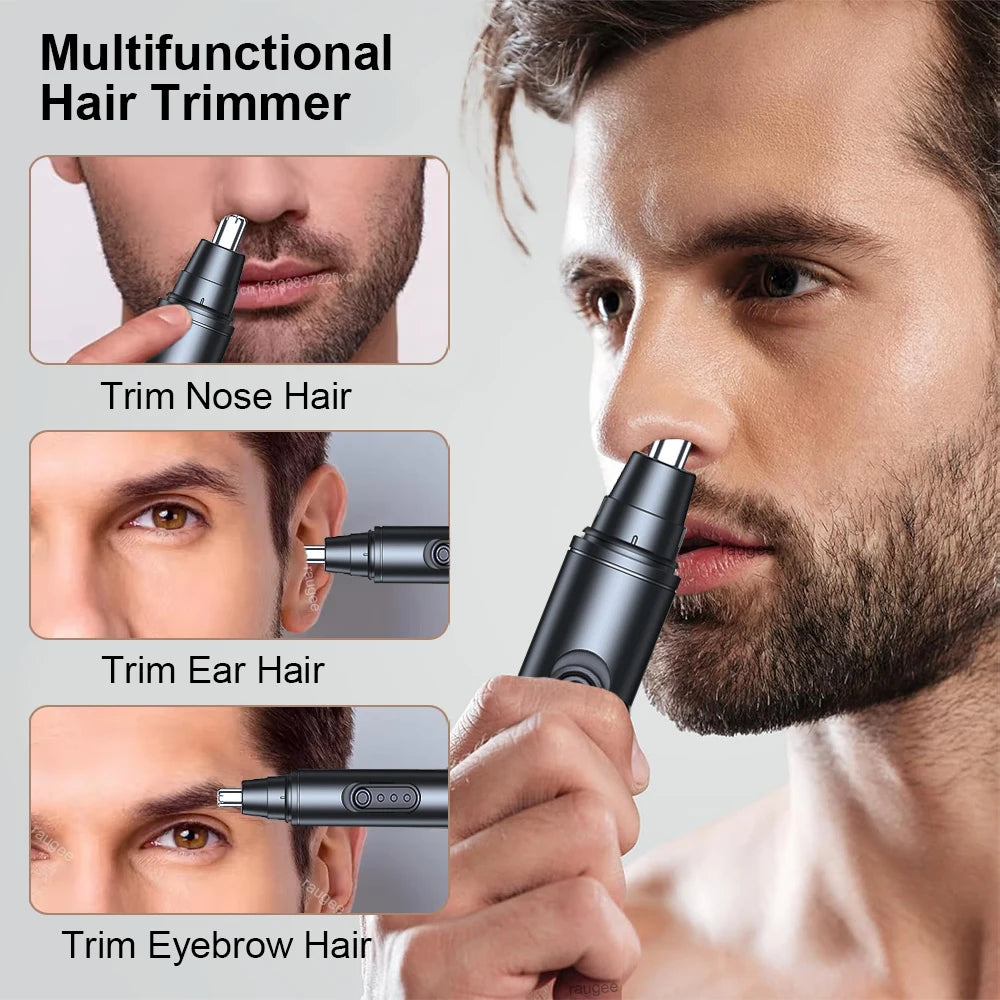Electric Nose Hair Trimmer Battery Powered Travel Portable Nose Hair Cutter Mini Clipper For Men Eyebrow Ears Nose Hair Trimmer