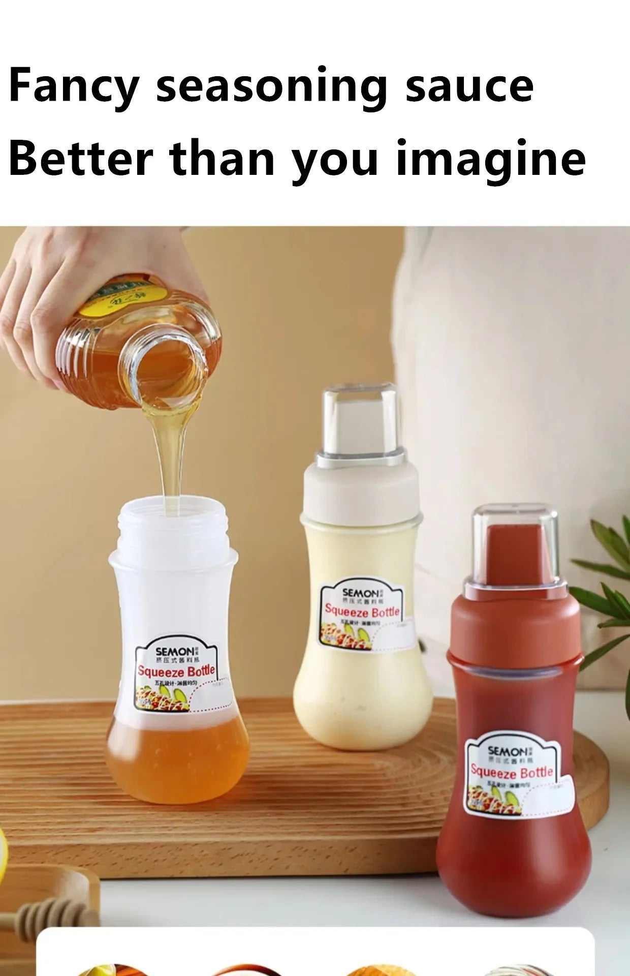 1/2/3pcs Squeeze Sauce Bottle Leak Proof Refillable Condiment Container For Salad Ketchup Honey Jam Squeeze Sauce Bottle Kitchen
