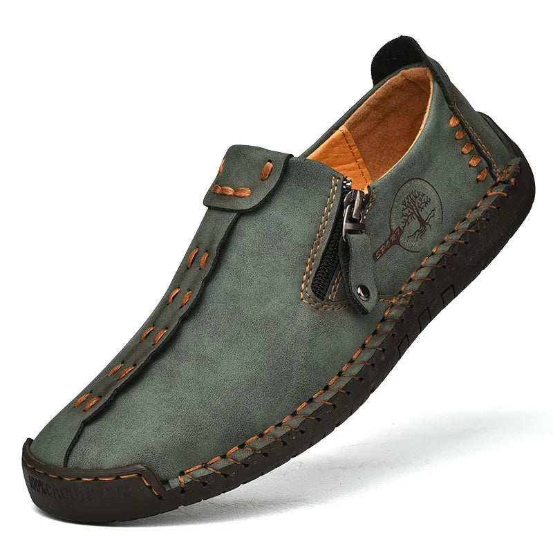 Comfortable Leather Men Shoes Casual Slip On Men Loafers Qlity Split Leather Shoes Men Flats Hot Sale Moccasins Shoes Plus Size