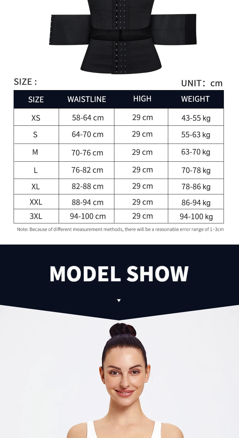 MiiOW Waist Trainer Corset Women Binders Shapers Tummy Wrap Body Shapewear Slimming Belt Flat Belly Workout Postpartum Girdle