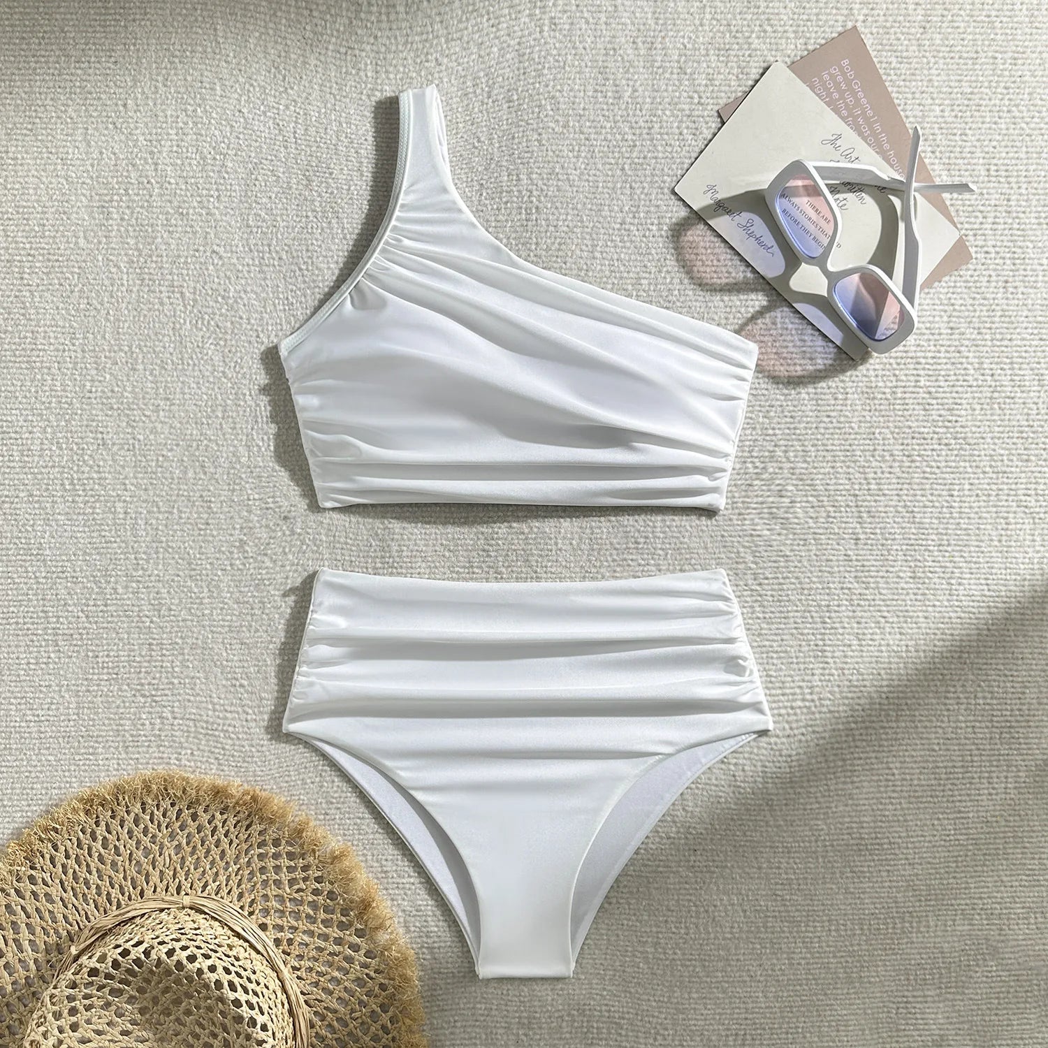 Micro Bikini Set Brazilian Biquini One Shoulder Thong Swimsuit Women High Cut Bathing Suit Swimwear Female Summer Beachwear