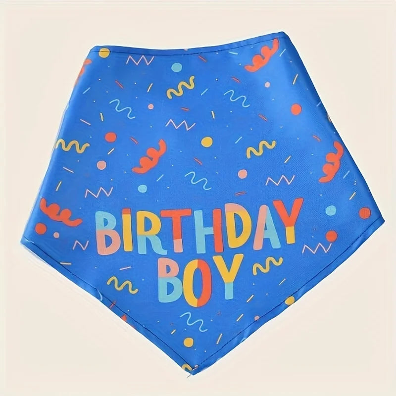 1pc-Pet Birthday Triangle Towel,, "Birthday girl" “Birthday boy”Dog Bibs,   Pet Supplies & Accessories