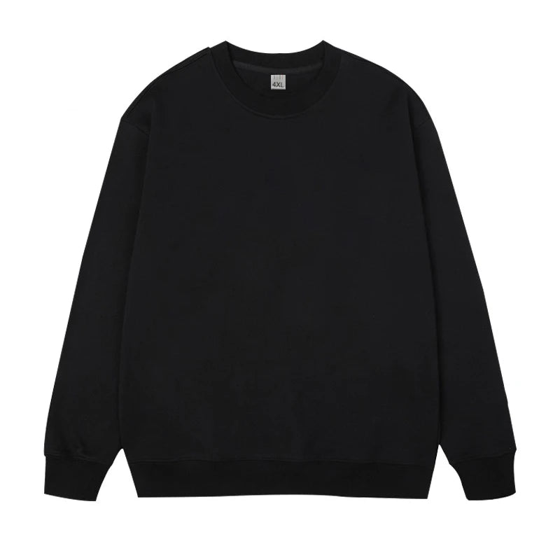 Plus Size Men's Pullovers Full Cotton Sweatshirts 5XL 6XL 7XL Autumn Winter Long Sleeves Printed Tops Male Clothing 110kg-180kg