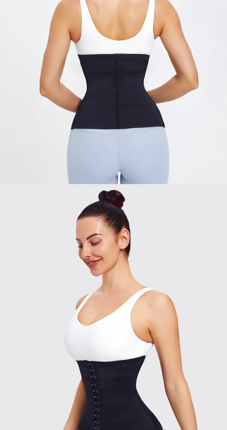MiiOW Waist Trainer Corset Women Binders Shapers Tummy Wrap Body Shapewear Slimming Belt Flat Belly Workout Postpartum Girdle