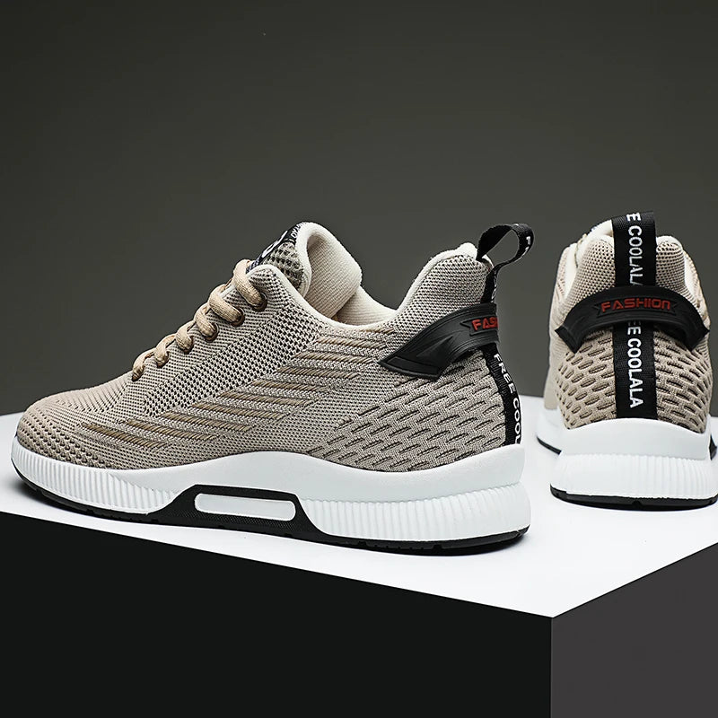 Sneakers Men Height Increase Insoles 6cm Elevator Shoes Chunky Taller Heel Lift Plus Size 37-46