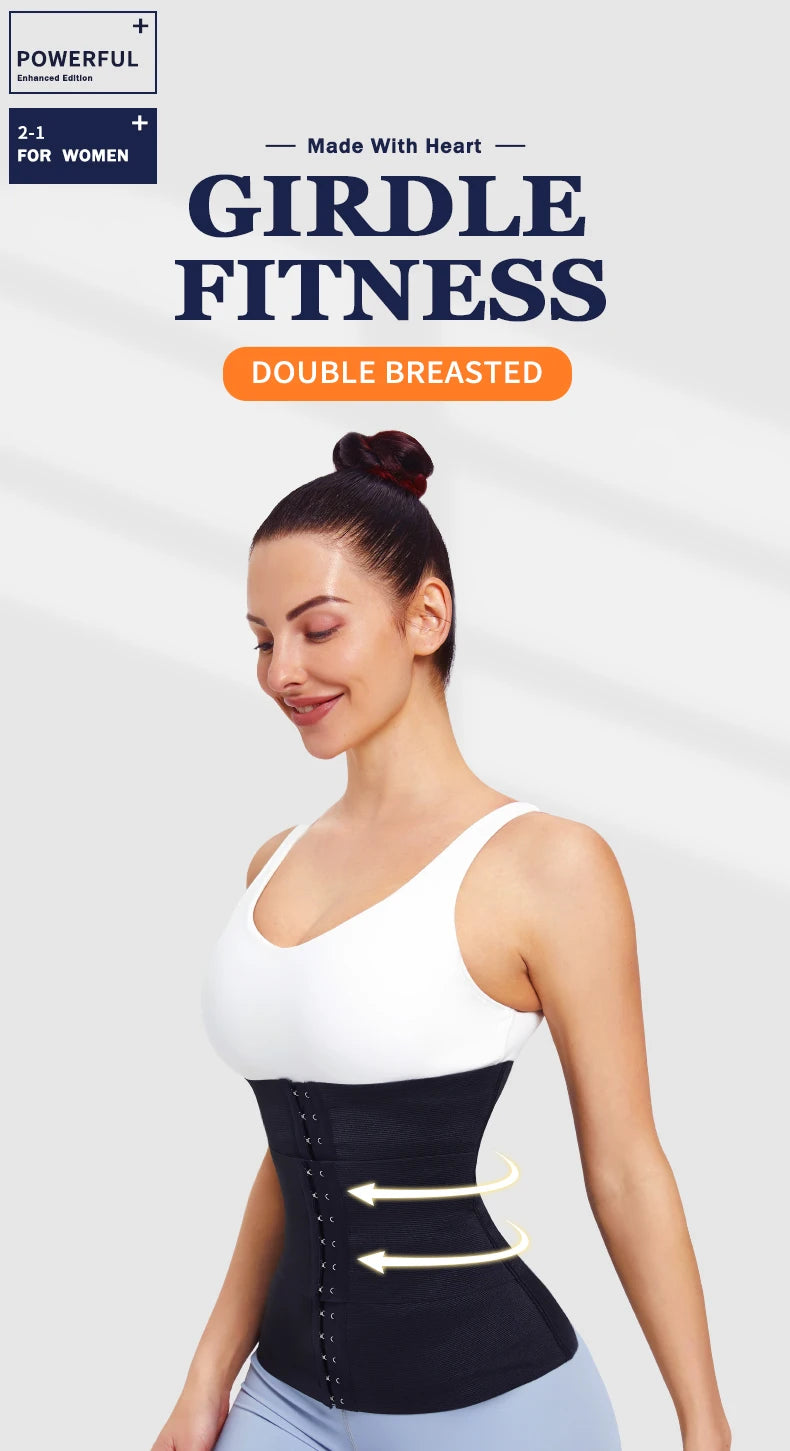 MiiOW Waist Trainer Corset Women Binders Shapers Tummy Wrap Body Shapewear Slimming Belt Flat Belly Workout Postpartum Girdle