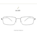 Men Business Reading Glasses Anti-Blue Light Titanium Alloy Frame Male Hyperopia Presbyopia Prescription Glasses