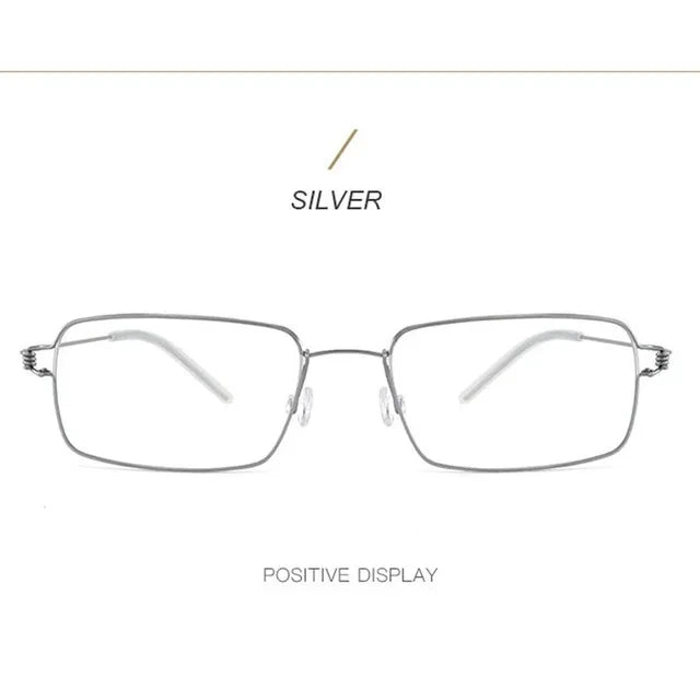 Men Business Reading Glasses Anti-Blue Light Titanium Alloy Frame Male Hyperopia Presbyopia Prescription Glasses