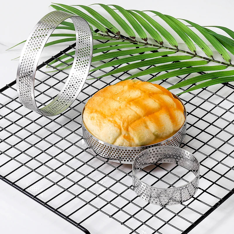 FAIS DU Perforated Round Tart Ring Stainless Steel Fruit Pie Tartlet Mold for Baking DIY Dessert Cake Mousse Molds Kitchen Tools